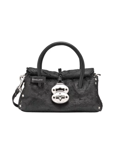 Torebka skórzana Zanellato skórzana czarna