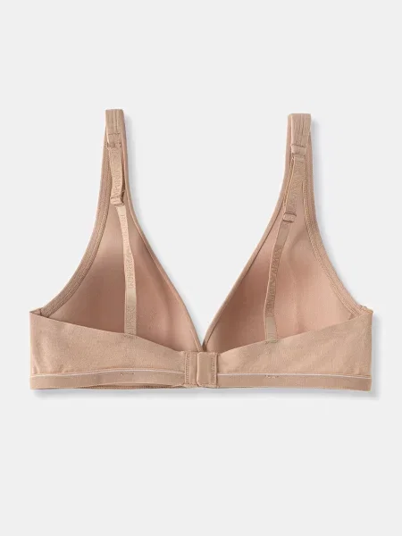 Emporio Armani Underwear podprsenka plunge s elastanom béžová