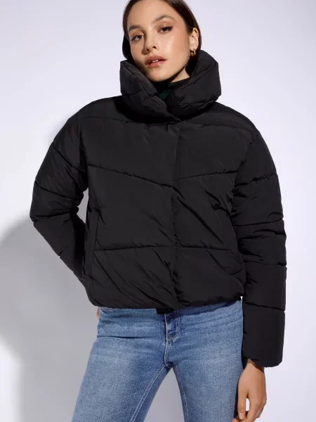 Kurtka oversize pikowana czarna