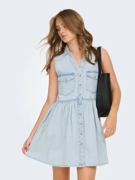 ONLY Rochie tip bluză ONLCYRUS deschis albastru