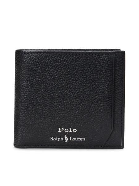 Kožená peňaženka Polo Ralph Lauren čierna