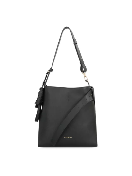 Torebka hobo Givenchy z frędzli skórzana czarna