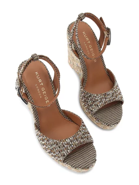 Kurt Geiger London sandále na platforme po celej dĺžke Espadrille Wedge hnedá