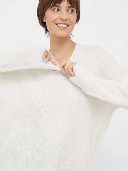 Вовняний светр Mos Mosh бежевий