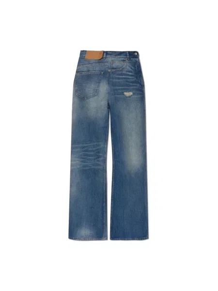 Szerokie jeansy Mm6 Maison Margiela niebieskie