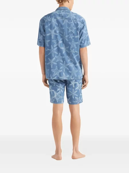 Košile Vilebrequin s potiskem modrá