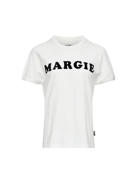 Koszulka Mm6 Maison Margiela z dżerseju retro biała