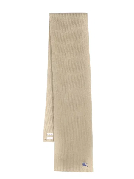 Fular Burberry cu broderie din cașmir verde