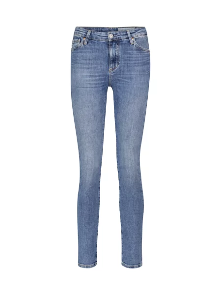 Blugi Ag Jeans cu talie înaltă albastru