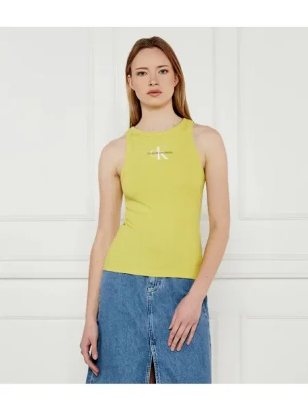 Top din denim Calvin Klein Jeans verde