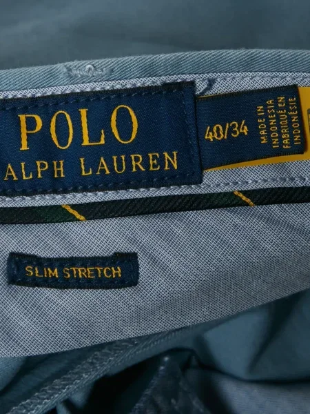 Haftowany dzianinowy garnitur Polo Ralph Lauren niebieski