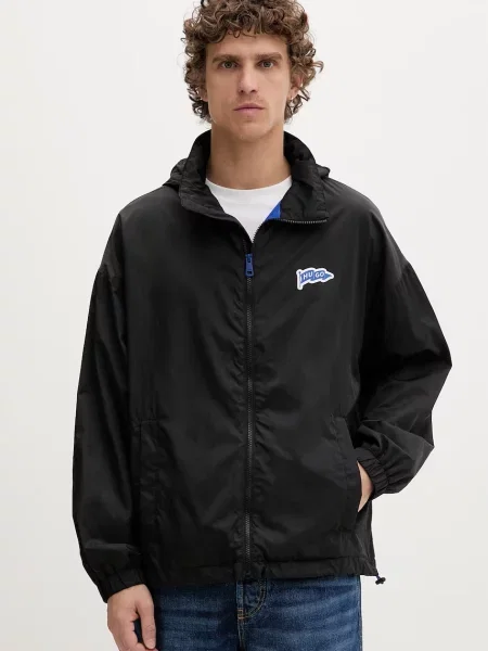 HUGO Blue geacă de tranziție pentru bărbați negru