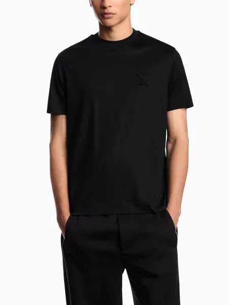 Футболка Emporio Armani из лиоцела черная