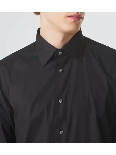 Cămașă Zegna din poplin negru