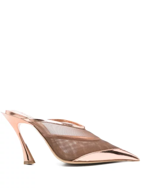 Papuci tip mules Mugler roz