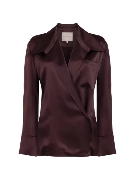 Top Roksanda din satin roșu