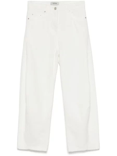 Дънки System бяло