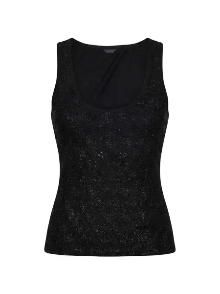 Top Guess fără mâneci negru
