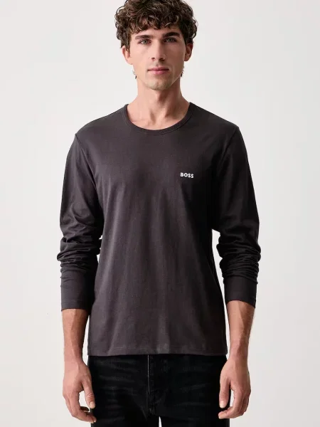 BOSS majica dugih rukava muška LSShirtRN 3P Classic plava