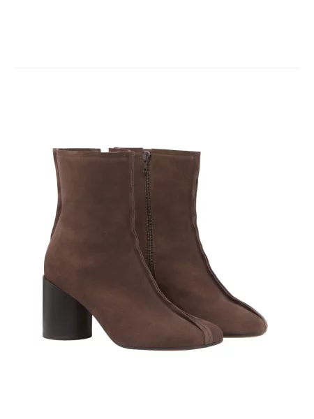 Botki Mm6 Maison Margiela skórzane brązowe
