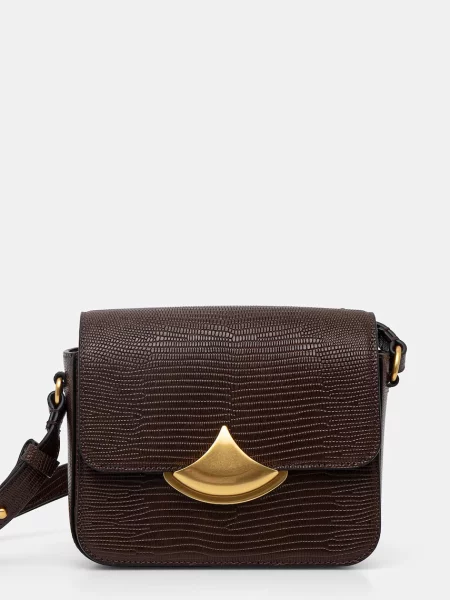 Sessun geantă crossbody pentru femei din piele maro