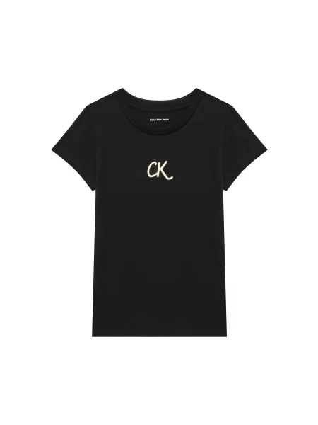 Calvin Klein Jeans T-shirt Glitter D crna