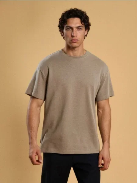 Sinsay koszulka basic zielony