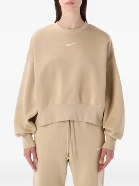 Hanorac cu glugă Nike cu decolteu rotund cu autograf de jumătate de fermoar roz
