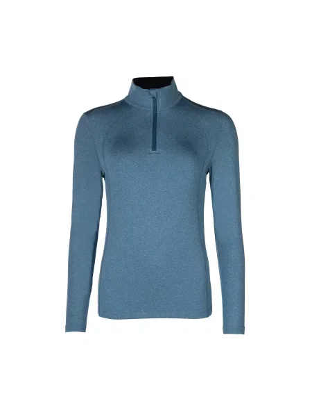Koszulka jeździecka z długim rękawem HKM Essentials Winter niebieska