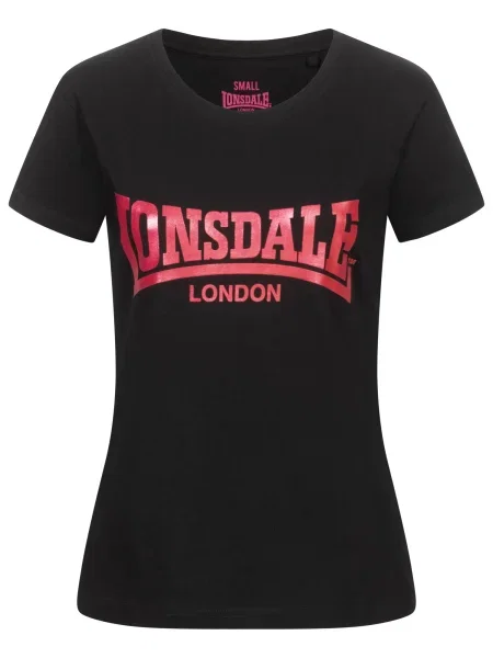 LONSDALE Tričko Cartmel malinová černá