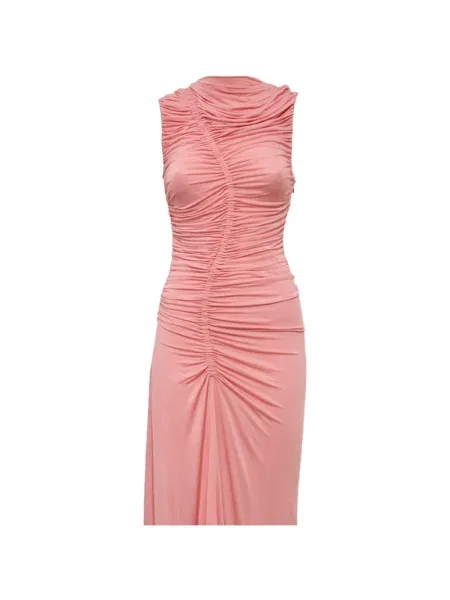 Rochie maxi Acler cu volane roz