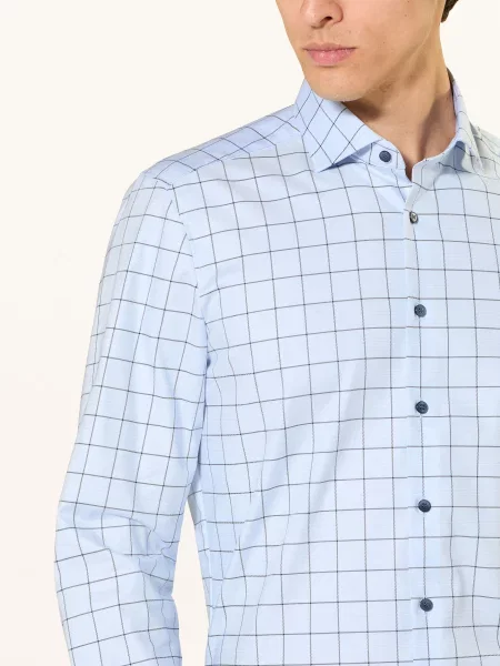 Olymp Košile Level Five Body Fit tmavě modrá / tmavě šedá