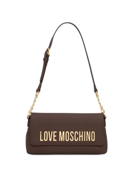 Colier Love Moschino cu autograf maro