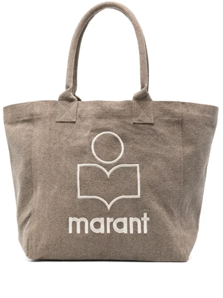 Geantă shopper Isabel Marant maro