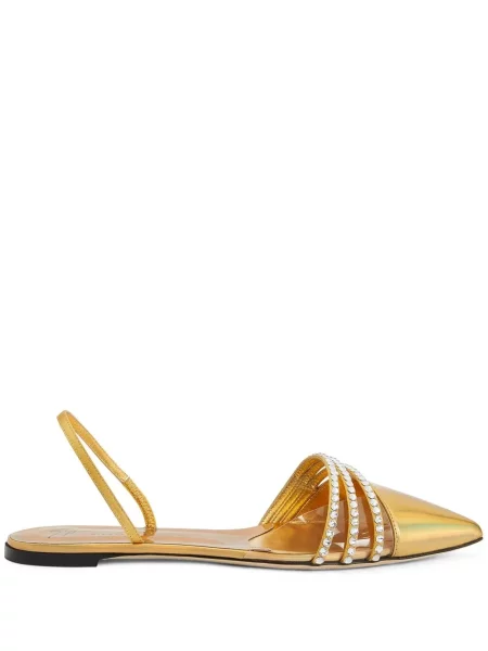 Pantofi cu toc Giuseppe Zanotti slingback auriu