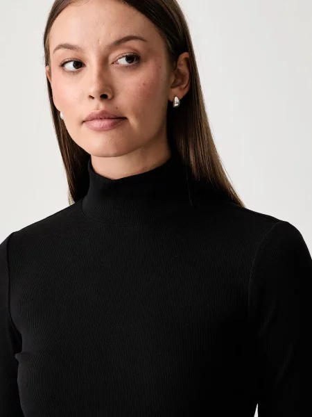 Calvin Klein Jeans блуза с дълги ръкави дамска от с черно