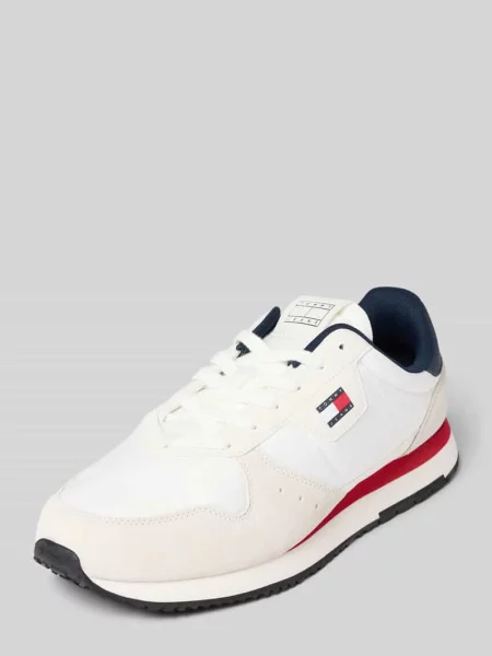 Buty Tommy Jeans Eva Runner Leather rwb białe