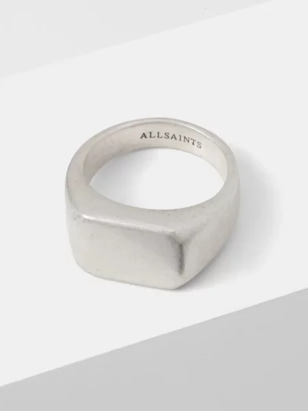 Pečetní prsten AllSaints stříbrný