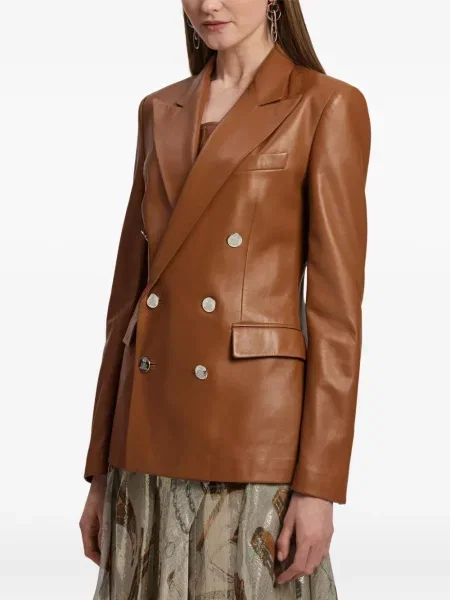 Sacou Ralph Lauren Collection din piele maro