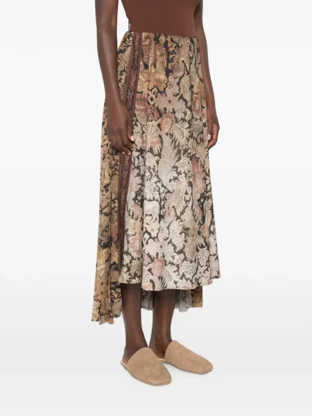 Fustă Pierre-louis Mascia cu model floral cu imagine asimetrică