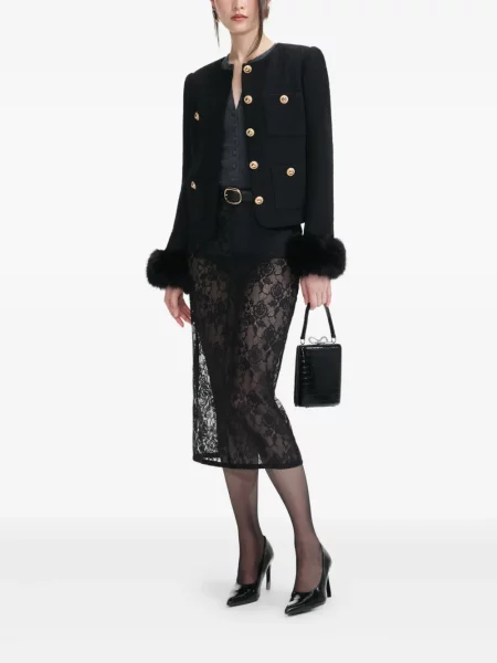 Geacă Self-portrait negru