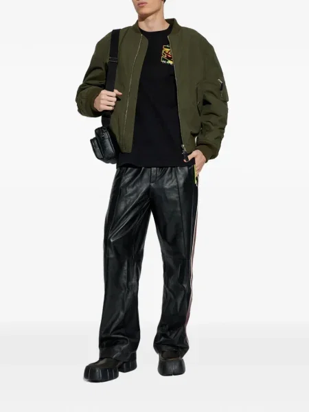Pantaloni Casablanca din piele negru