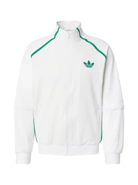 ADIDAS ORIGINALS Geacă de primăvară-toamnă TENNIS WOVEN TRACK verde alb