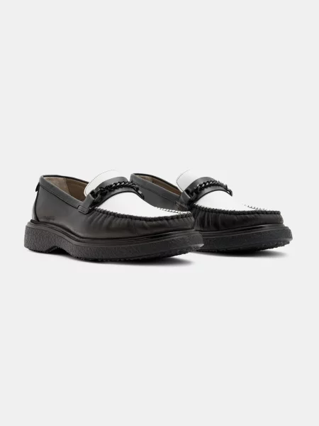 AllSaints mokasyny skórzane Gibbs Chain Loafer czarny