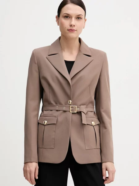 Gaudi marynarka jednorzędowa gładka beżowy