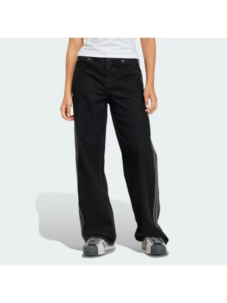 Adidas Jeans hlače Firebird črna