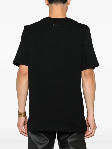 Tricou Msgm cu broderie negru