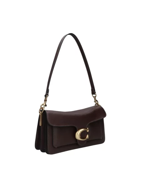 Coach torebka crossbody skórzana Tabby 26 in Soft Grain Leather brązowa