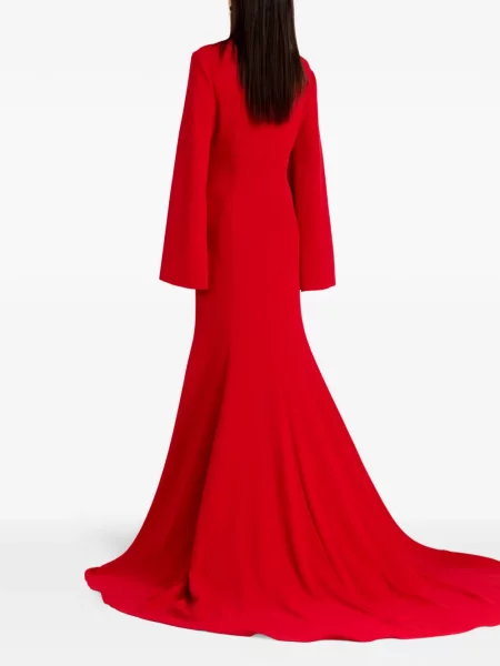 Lung rochie maxi Solace London drapată roșu