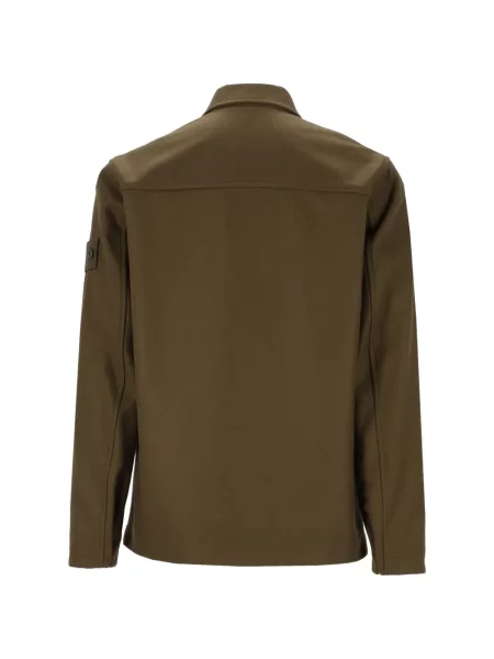 Вълнена риза Stone Island камъни зелено